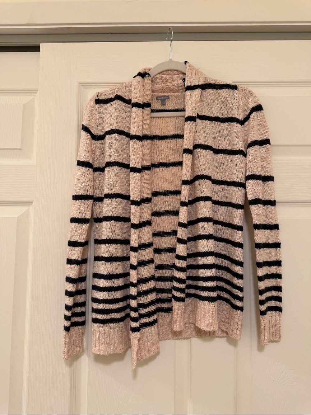 Pink and black stripe cardigan
